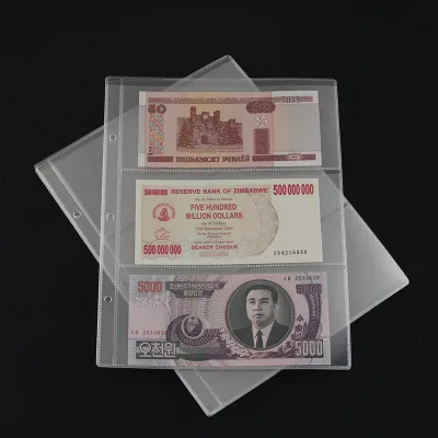 Wholesale clear Plastic Mylar Banknote Currency Storage Protector Holder