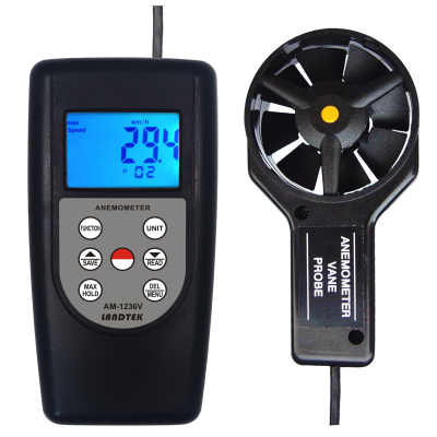 Digital Anemometer Wind Speed Meter AM-1236V for Air Velocity, Air Flow,Wave Height,Temperature