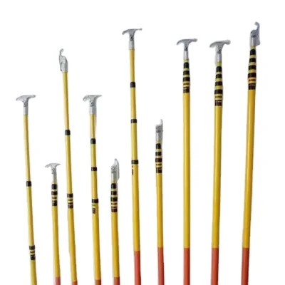 Retractable Or Interface FRP Epoxy Resin Fiberglass Telescopic Hot Stick