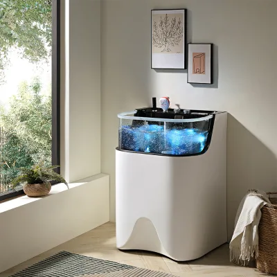 Functional Animal Salon Acrylic Pet Tubs Dog Washing Massage Bathtubs