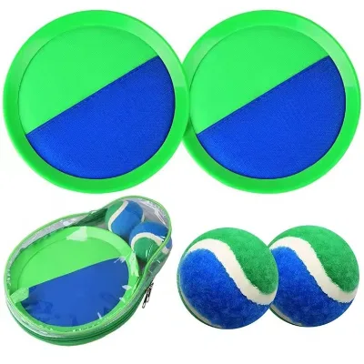 18.5CM Sticky Target Racket Sucker Ball Throwing Catch Ball for Kids Outdoor Playing