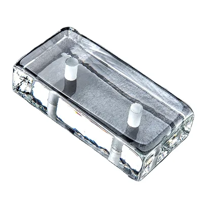 50*100*200mm Casting Glass Bricks With Holes Interior Decoration Building Glass Blocks Wall Partition