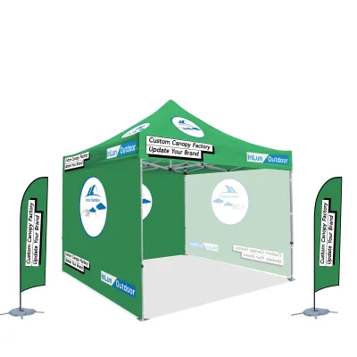 Aluminum 3x3m Tent Custom Logo Sidewall Business Event  Outdoor Advertising Portable 10x10 Canopy Folding Market Tent