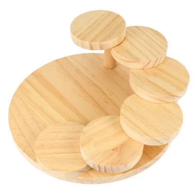 Japanese Sushi Serving Tray Wooden 6-Step Geta Plate for Sashimi Meat Family Dinners. for Restaurant Home Parties Parties