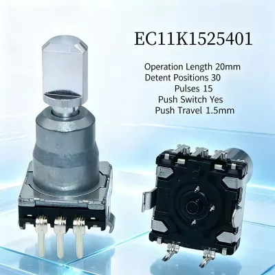 Original ALPS EC11K1525401 30 Detent Positions Rotation Encoder Push Button 5Pin Code Switch Audio Car Navigation Panel