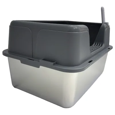Hot Selling Reusable Odor-Free Easy Clean Stainless Steel Cat Litter Box for Cats