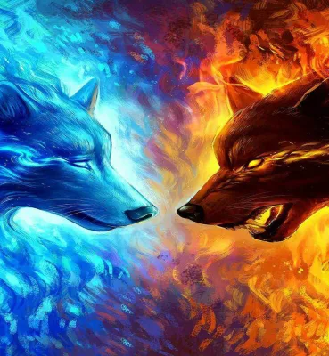 Diamond Painting Kits for Adults DIY 5D Full Drill Gem Diamonds Art Craft Fire Wolf Painting for Home Wall Decor