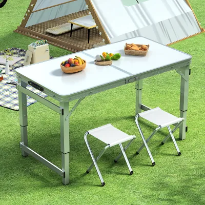High Quality 8FT Portable Folding Aluminum Beer Table for Party Game Aluminum Folding Table and Chair