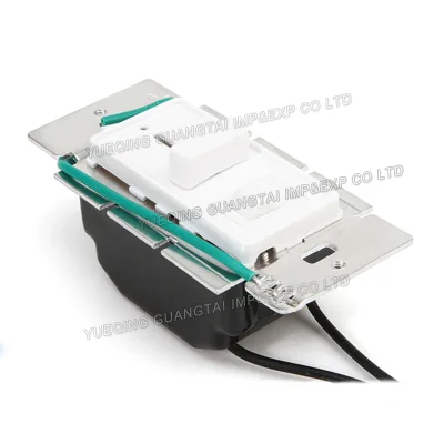 High Quality Single Pole Incandescent Dimmer 120V AC 60Hz 600W with Slide Dimmable Switch