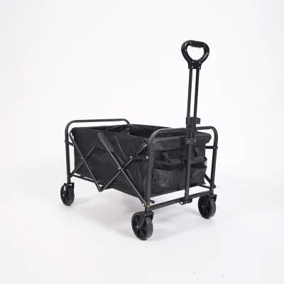 Steel 5-Inch Four-Wheel Detachable Foldable Camping Cart for Outdoor & Industrial Use