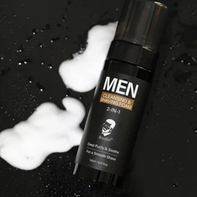 Wholesale Promotional Product 2 in 1 Instant Soften Moustache Shaving Foam Organic Multiple Amino Acid Gentle Face Wash