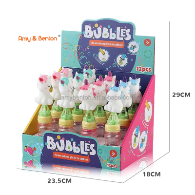 Summer Unicorn Bubbles Wands Party Favors Goodie Bags Filler Unicorn Toy Gift Bubble Blowing Toys