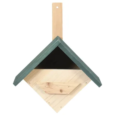 Small Birds Nest Bird House with Wall Mounted Wooden Stand Pine Wood Polished Technique Animal Style Decoration Model