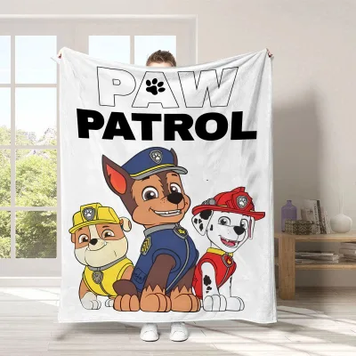 Kids Cartoon Flannel Throw Blanket-Soft Printed Four Seasons Lightweight for Bed Sofa Couch & Nap Time