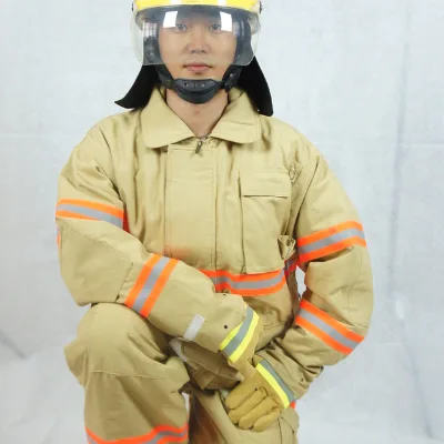 Navy Blue Yellow Orange Khaki Etc Color and EN469 Standard Sobretudo Bombero Anti Fire Fireman Suit
