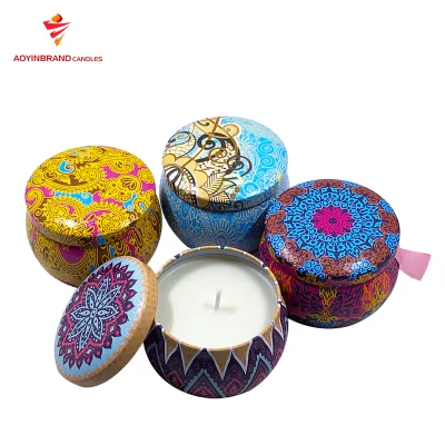 Citronella Home Decor Jar Soy Candle Massage SPA Gift Set Scented Candles