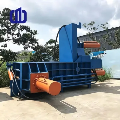 Hydraulic Motor Metal Scrap Baler Horizontal Waste Steel Scrap Baling Machine High Density 90KW Metal Recycling Factory