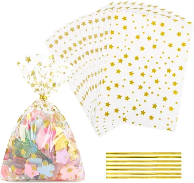 Custom Plastic Cellophane Bags Packing Plastic Food Bag Manufacture Cello Treat Printed Candy Bags