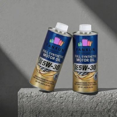 1L Airtight Round Metal Can for 5W-30 Engine Oil Anti-Corrosion Custom Brand Packaging