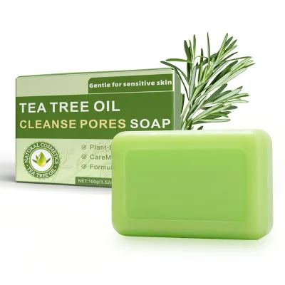 Custom Nature Tumering Mineral Moisturizing Handmade Soap Bar with Tea Tree Essential Oil for All Skin Types