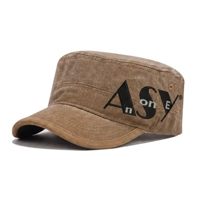 Vintage Washed Cotton Unisex Sporty Baseball Cap Leaf Embroidery Gold Buckle Closure Adjustable Fit for Outdoor Activities