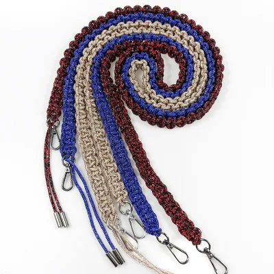 Shiny Handwoven Rhinestone Purse with Interchangeable Rhinestone Strap Customizable Color and Length