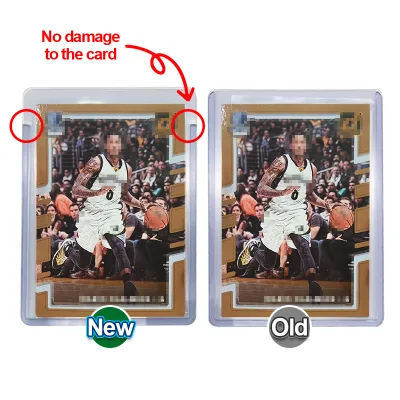 New Design Custom Logo Clear Easy Insertion Removal Protect Baseball Card 35pt Sports Game Trading Cards Holder Top Loader