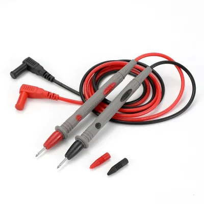 Multimeter lead with clip, extra pointed lead with alligator clip, fine pointed lead rod, test rod foot line