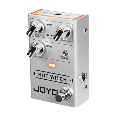 JOYO R-25 Fuzz Guitar Effect Pedal HOT WITCH Retro Modern Design Silver Aluminum Alloy Deep Smooth Lows for Electric Guitarists