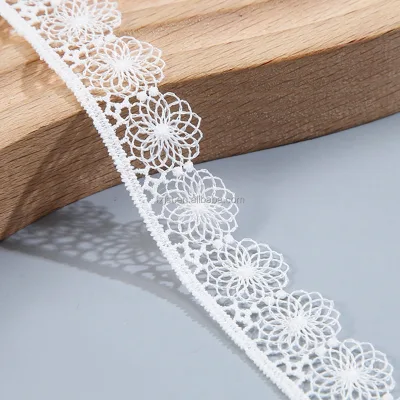 1.5 cm White Lace Trim Hydrangea Shape Lace Trim for Wedding Dress Beautiful Wedding Activity Accessories