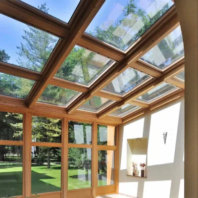 Guangdong Modern Aluminum Glass Sunroom Excellent Quality French Victorian Design for Hotels Outdoor Villas Triangle Roof Style