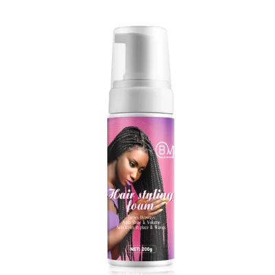 Low Moq Private Label Professional Strong Hold Hair Mousse Styling Foam for Curly Hair