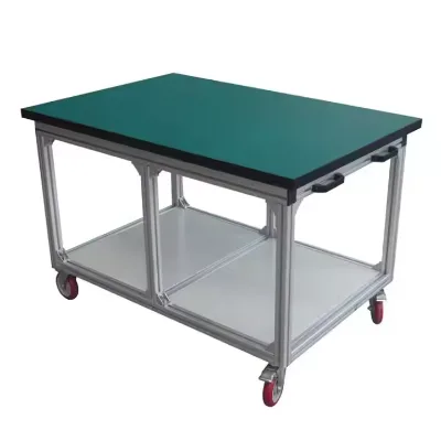 Factory Wholesale Professional Manufacturer ESD Electronic Work Bench Workshop Work Table with Wheels Mobile Workbench Tool