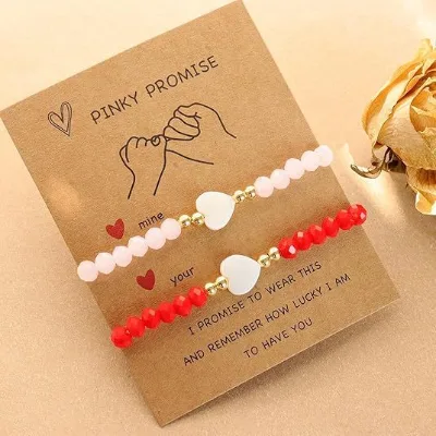 New Fashionable Mother's Day Gift Handmade Beaded Mom and Daughter Bracelet Set Personalized Elastic Women's Jewelry