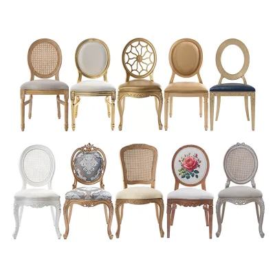Wholesale Luxury Nordic Stackable Chaise Mariage Outdoor Reception Plastic White Wedding Dining Rental Louis Chairs for Events
