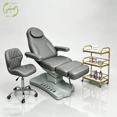 Electric Adjustable Salon Eyelash Cosmetic Facial Chair Beauty Recliner Nude Massage Bed Salon Spa Lash Beauty Facial Bed
