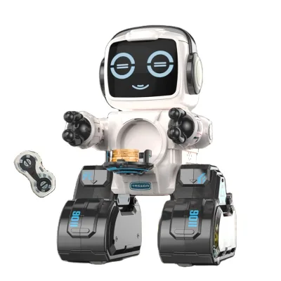 Kids Smart Electronic Humanoid Robot Toy Intelligent B/O Six Claws Walking Mechanical Dancing Robot With Light Music