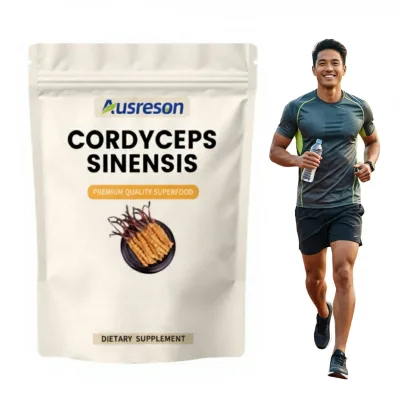 Ausreson OEM Cordyceps Sinensis Extract Gummies Immune Support Supplement Lions Mane Coffee Mushroom Cordyceps Sinensis Gummies