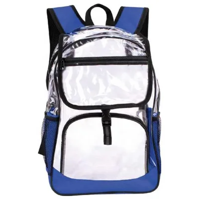 CE Certified Large Transparent Backpack Environmental-Friendly Special Three-Dimensional Design with Zipper Closure