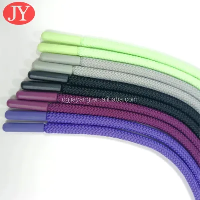 Custom Color Braid Round Drawcord for Hoodie Waxed Finish Draw String for Bags Garments Shoes