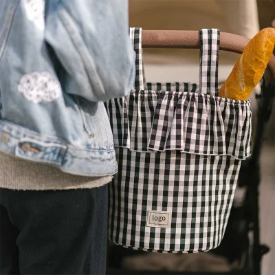Large Capacity Baby Essentials Organizer Multifunctional Hanging Tote Foldable Style for Stroller Baby Bag
