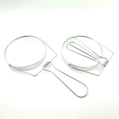 2024 Wholesale China Supplier Promotion Folding Portable Mini Aluminum Cosmetic Mirror
