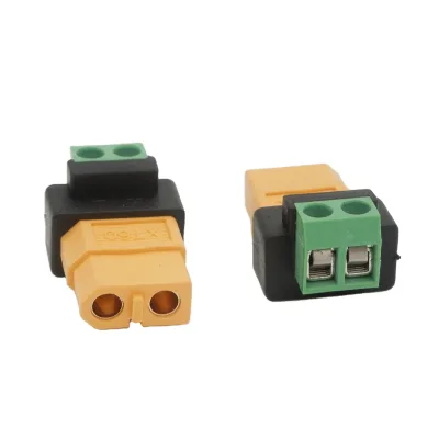 XT60 Male Female to 2P Solderless Terminal Adapter Balanced Charging Plug
