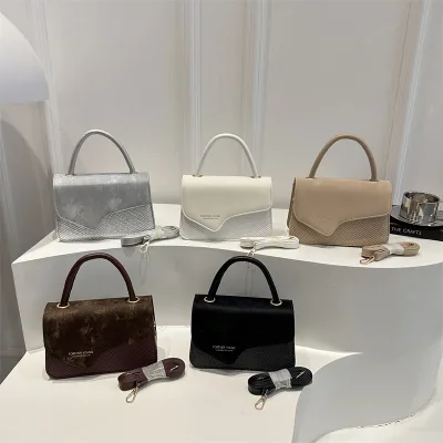 Mini Square Bag Niche Casual Fashion Woven-Texture Shoulder Crossbody Bag Minimalist Handbag