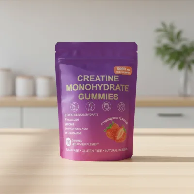Hot Selling Adult Creatine Monohydrate Gummy Candy Collagen BCAAS Hyaluronic Acid Vitamins Energy Sugar Free Supplements