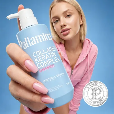 For Vegan Organic Nourishing Collagen & Keratin Extract Repair Shampoo for Damaged Hair-Anti-Frizz Oil-Control Smoothness