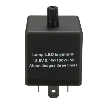 3pins Car Motorcycle LED Flasher Relay 12V Universal Electronic Adjustable Freauency LED Turn Signal Light Blinker Flasher Relay