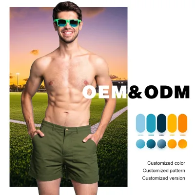 Men's Casual Sports Board Shorts with Custom Logo Quick Dry Polyester Corduroy Fleece Washed Technique Blank Print
