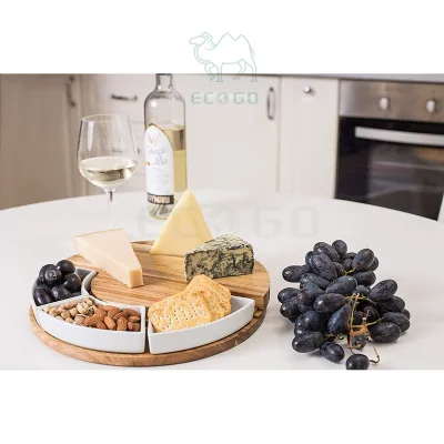 Wholesale Acacia Wooden Slate Cheese Board New Style Cheese Board Bamboo Breakfast Charcuterie Board