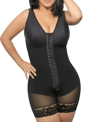 Sleeveless Postparto Post Surgery Compression Garment Control Abdomen Buttoned Bodysuit Weight Loss Fitness